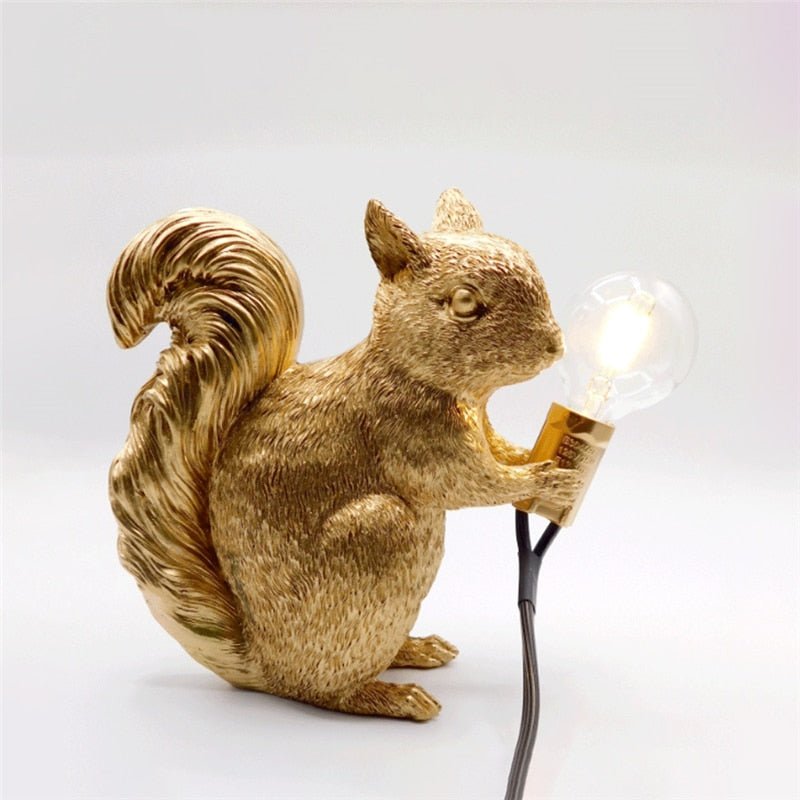Table Lamp Resin Squirrel Design E14 Socket 14 cm Diameter LED Compatible 6