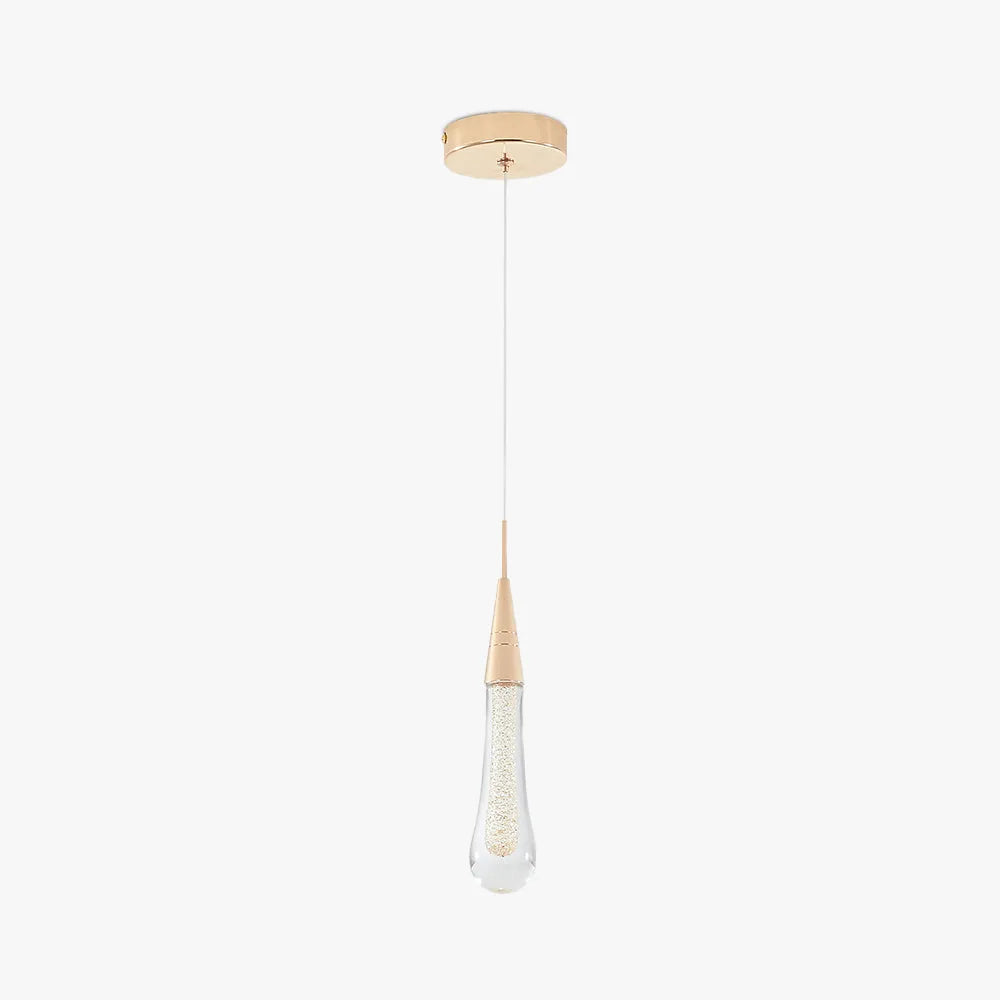 Teardrop Pendant Light - Elegant Glass Design for Kitchen & Living Rooms 1