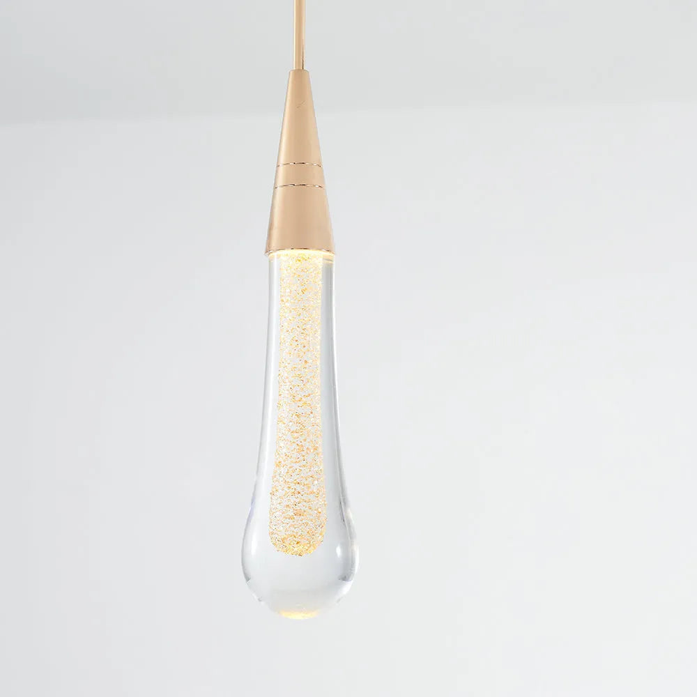 Teardrop Pendant Light - Elegant Glass Design for Kitchen & Living Rooms 3