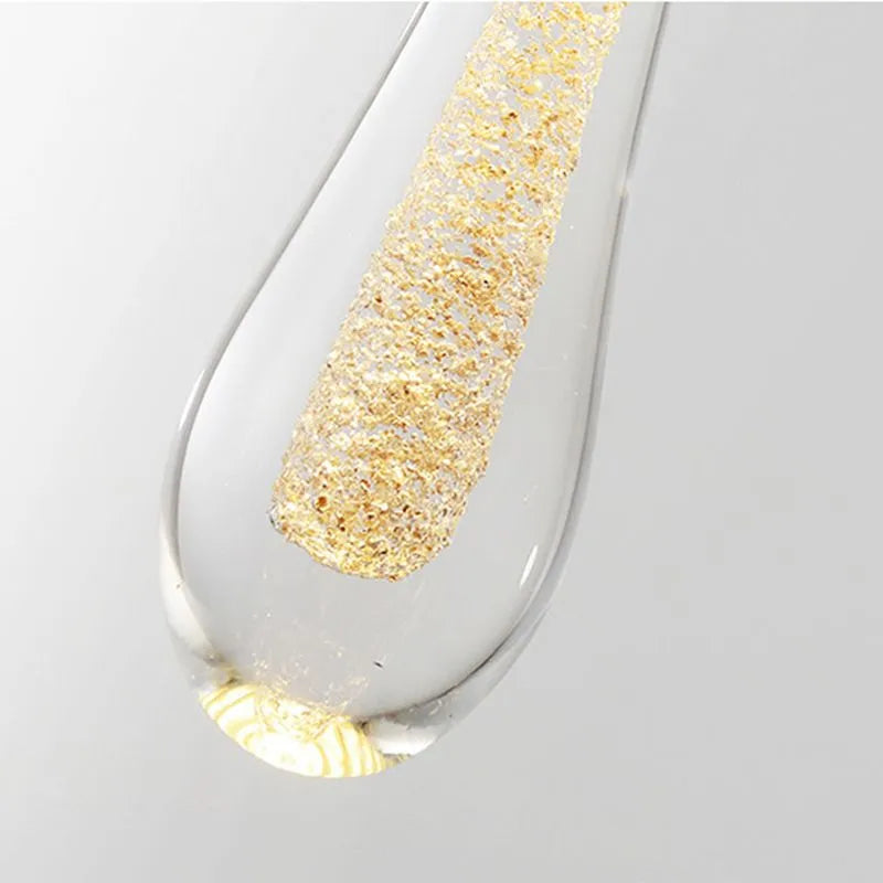 Teardrop Pendant Light - Elegant Glass Design for Kitchen & Living Rooms 4