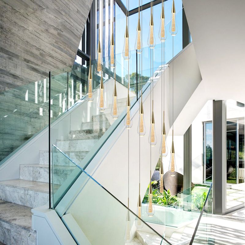 Teardrop Pendant Light - Elegant Glass Design for Kitchen & Living Rooms 7