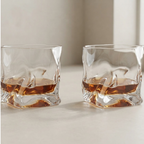 Texture Glass Set Durable Borosilicate Glass Set of 2 - 01
