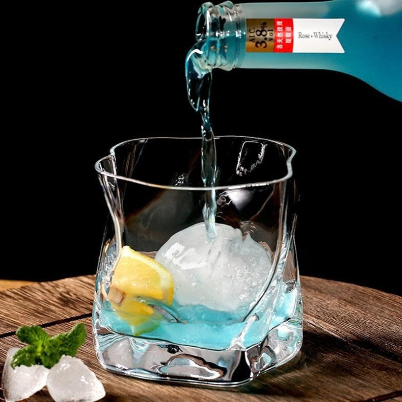 Texture Glass Set Durable Borosilicate Glass Set of 2 - 03