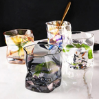 Texture Glass Set Durable Borosilicate Glass Set of 2 - 04