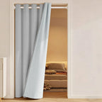 Thermal Door Curtain with Blackout Function and Draft Reduction – Opaque Polyester Grommet Curtain for Sliding Glass and Patio Doors 0
