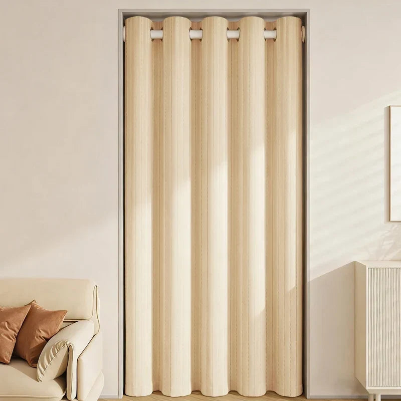 Thermal Door Curtain with Blackout Function and Draft Reduction – Opaque Polyester Grommet Curtain for Sliding Glass and Patio Doors 2