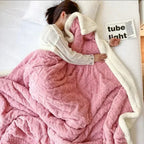 Thick Warm Fleece Blanket with Reversible Sherpa Lining – Ultra-Soft Cozy Fleece Throw for Winter Comfort 3