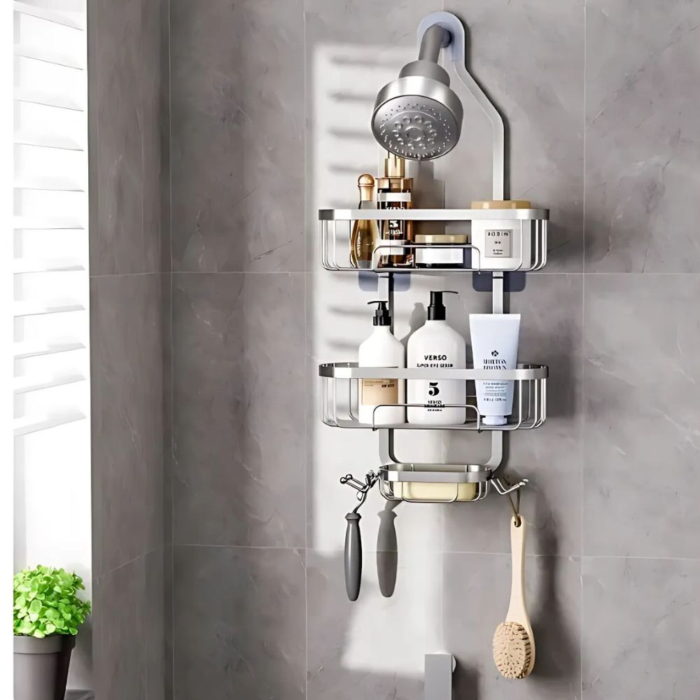 Three Layer Shower Organizer Caddy - Durable Bathroom Storage Solution 1