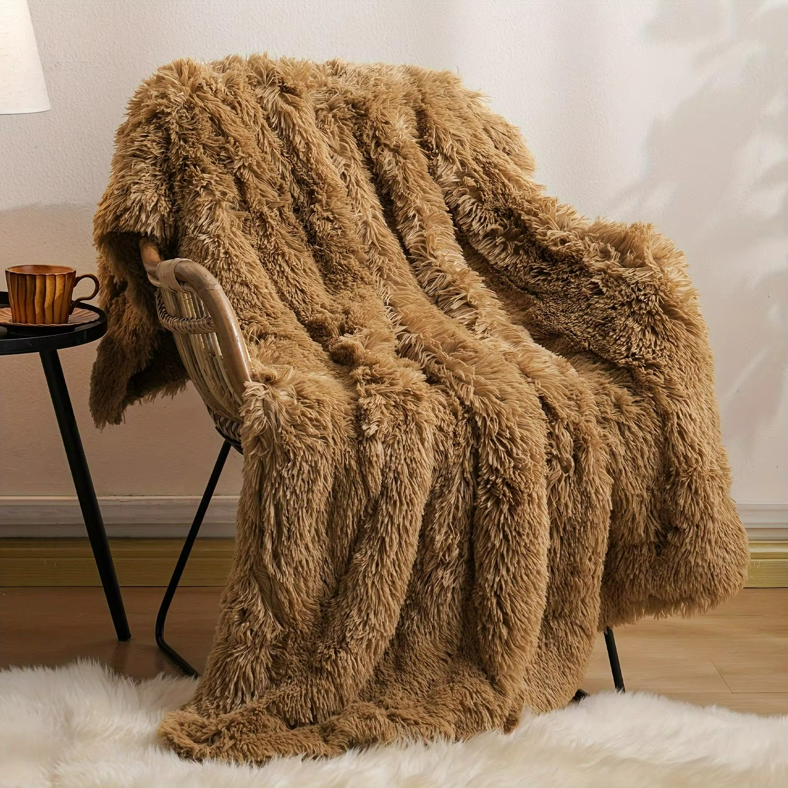 Throw Blanket - Ultra Soft Reversible Shag & Sherpa for Cozy Comfort 2