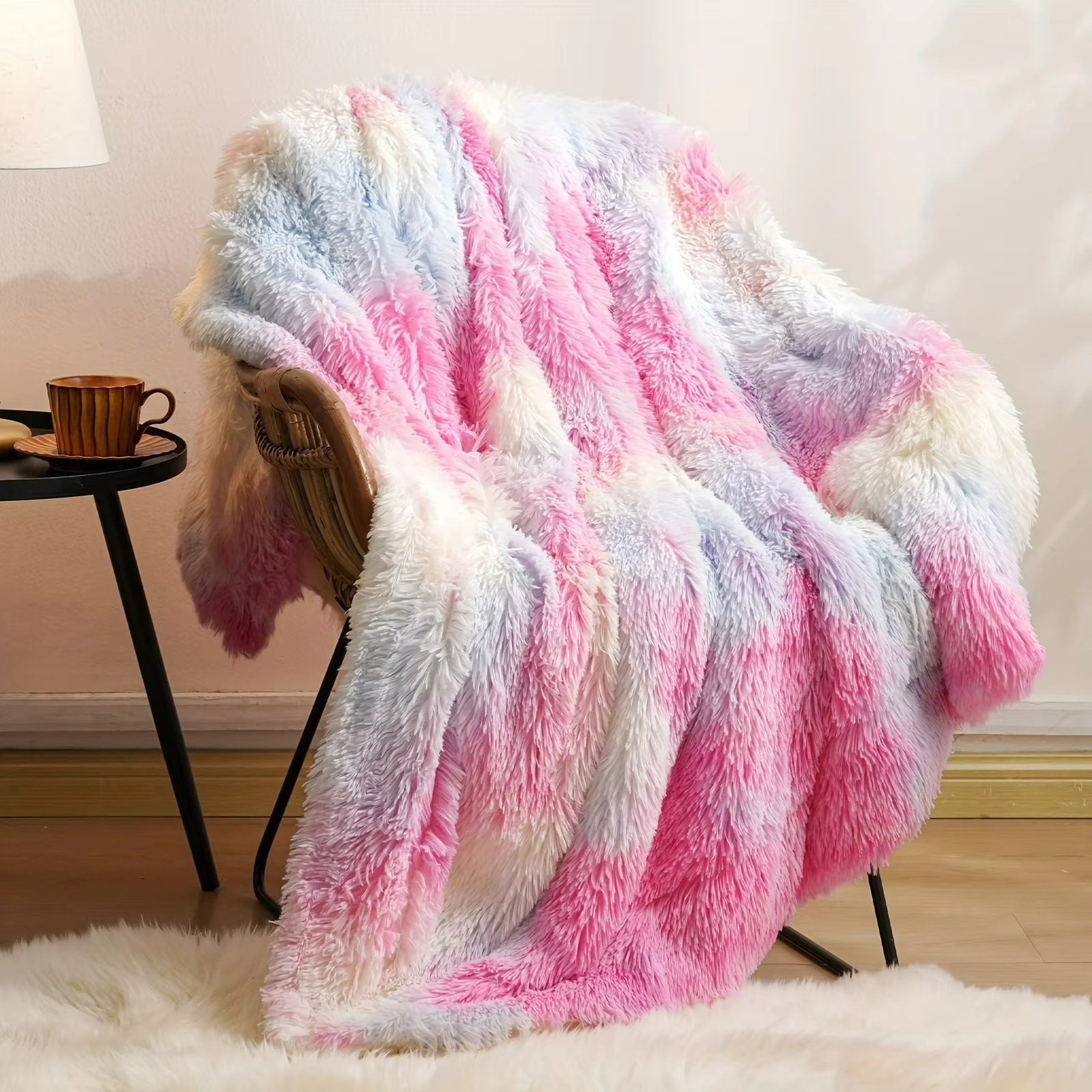 Throw Blanket - Ultra Soft Reversible Shag & Sherpa for Cozy Comfort 4