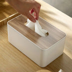 Tissue Box Cover - Minimalist Bamboo Design for Modern Spaces 0