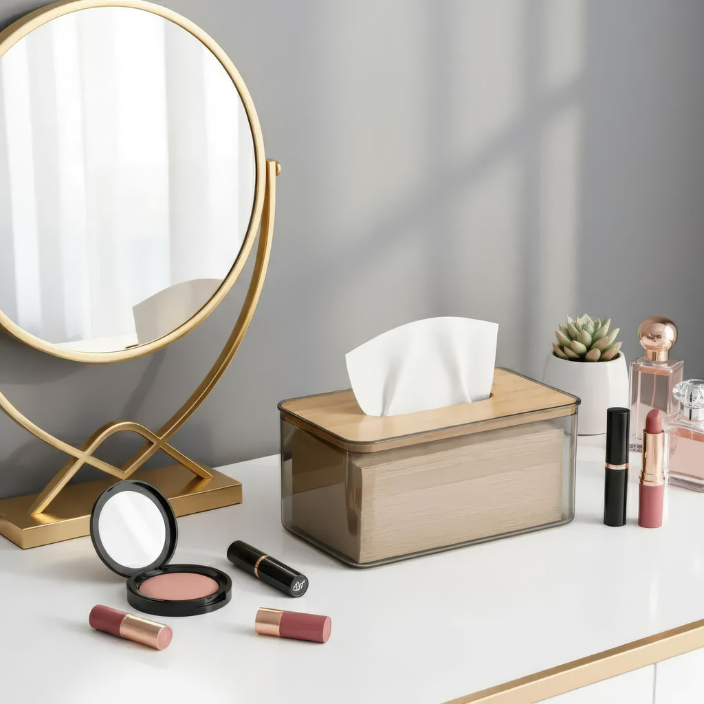 Tissue Holder Bathroom - Elegant Tissue Organizer for Home Decor 1