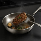 Titanium Frying Pan - Durable Uncoated Design for All Cooktops 0
