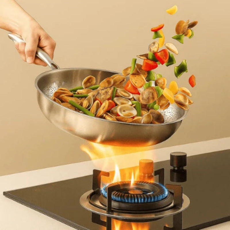 Titanium Frying Pan - Durable Uncoated Design for All Cooktops 2