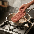 Titanium Frying Pan - Durable Uncoated Design for All Cooktops 4