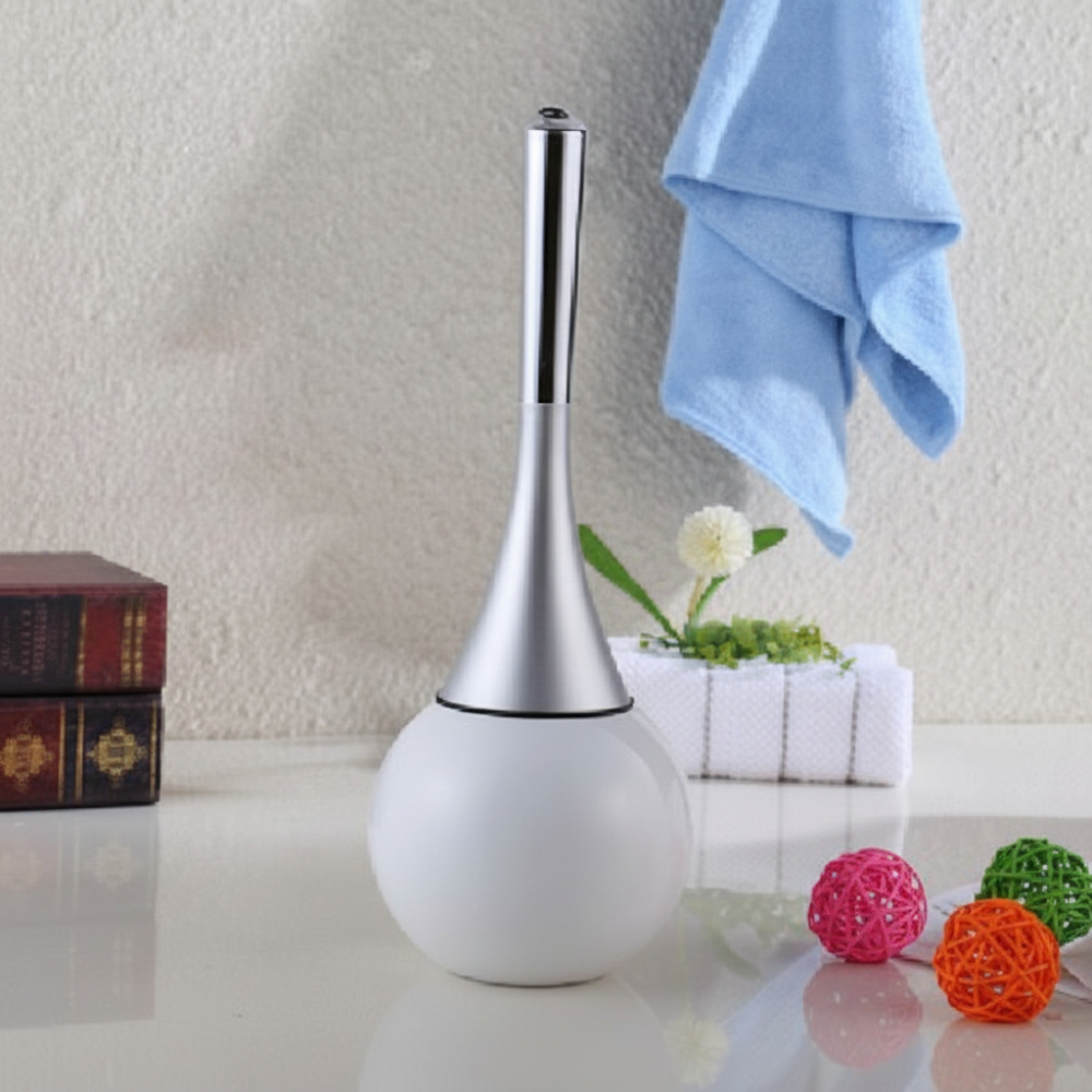 Toilet Brush Set - Modern Closed Holder for Clean, Tidy Bathrooms 2