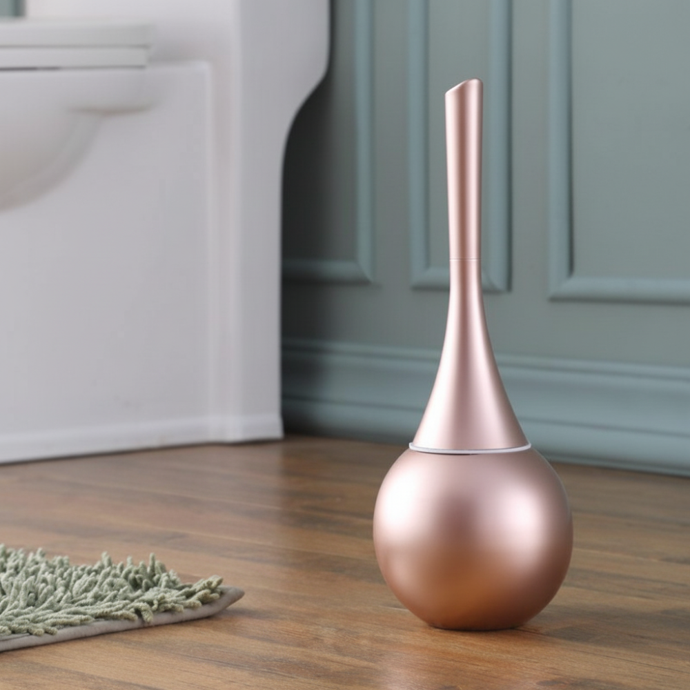 Toilet Brush Set - Modern Closed Holder for Clean, Tidy Bathrooms 4