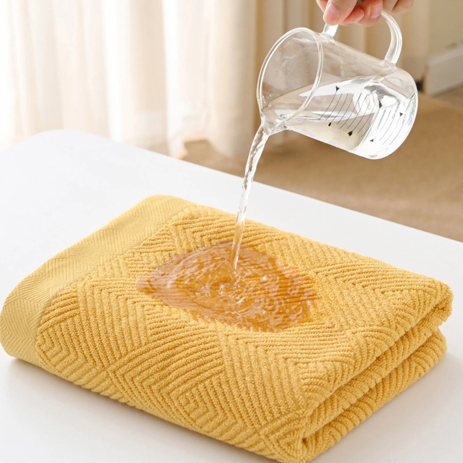 Towel Set Cotton 3 Piece Jacquard Weave Bath Hand Washcloth 8