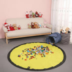 Toy Storage Box - 2-in-1 Organizer with Removable Play Mat for Kids 4