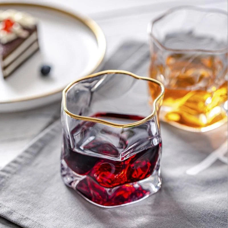 Transform Texture Whiskey Glass Duo - Durable Borosilicate Set, 8.5 oz 1