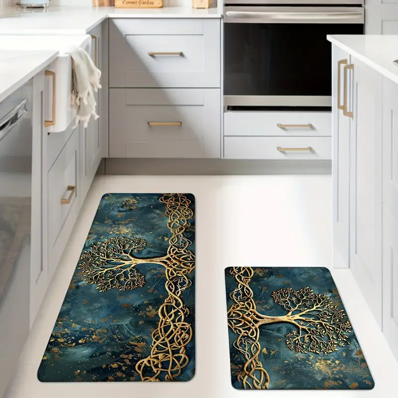 Tree of Life Mat - Durable, Water-Resistant Design for Entryways & Kitchens 2