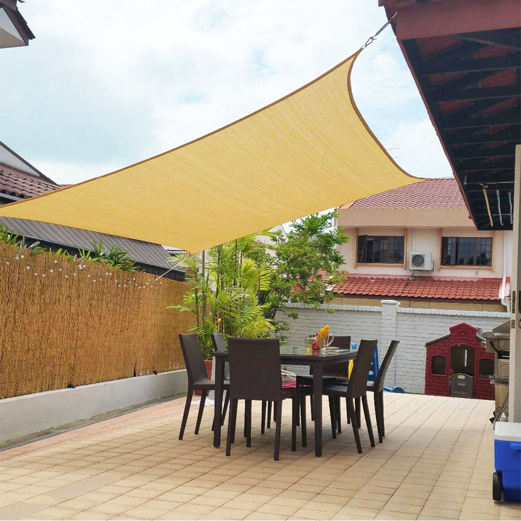 Triangular Polyester Triangle Shade Sail Outdoor Polyester Canopy for Patio and Deck ...