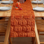 Tufted Fall Table Runner - Cozy Textured Decor for Autumn & Halloween 2