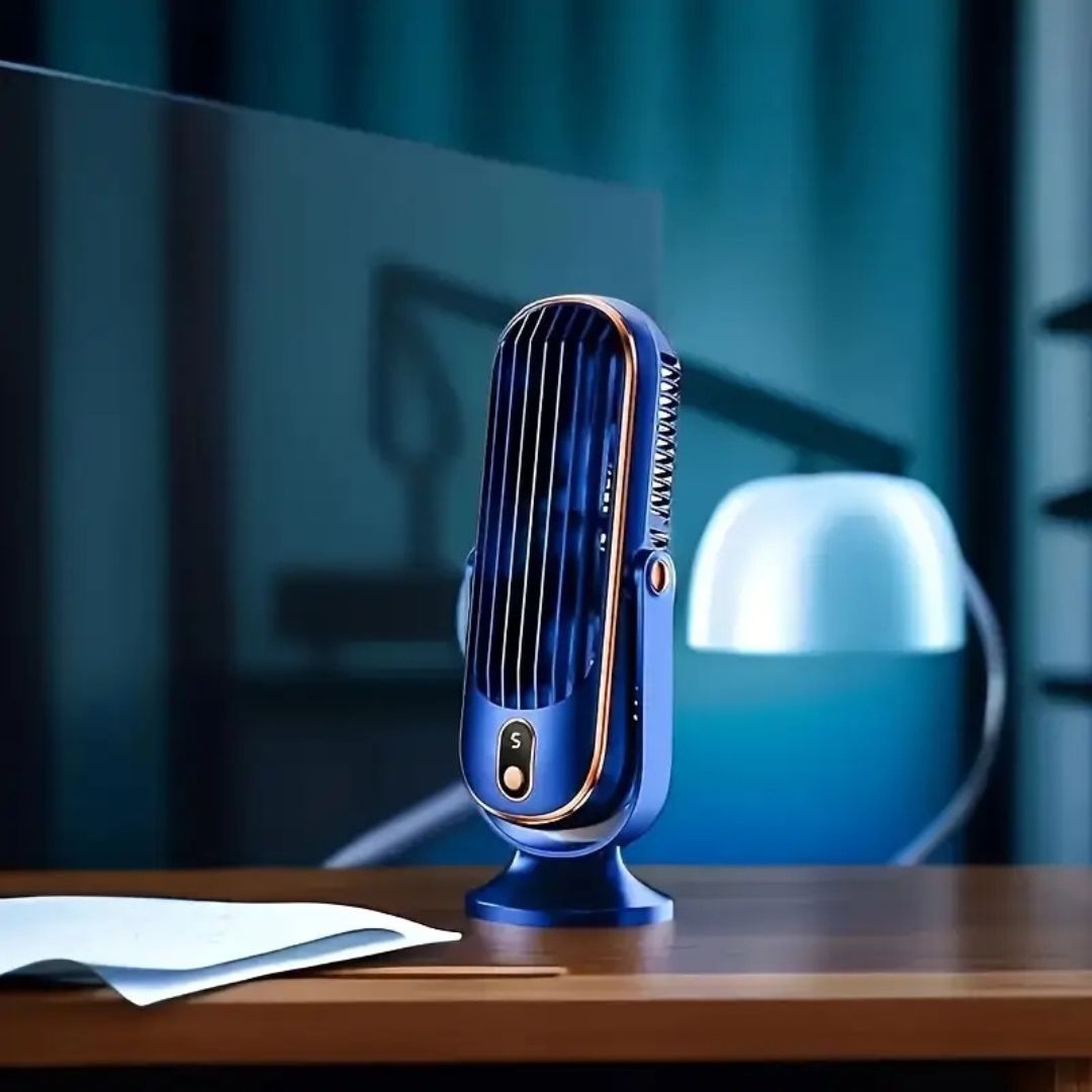 USB Desk Fan - Ultra-Quiet, Compact & Rechargeable Cooling Solution 0