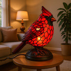 USB Powered Red Bird Night Light - Cozy Ambiance for Home Decor 0