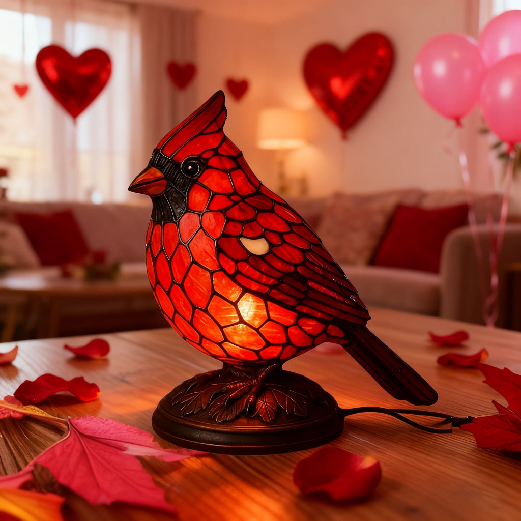 USB Powered Red Bird Night Light - Cozy Ambiance for Home Decor 1