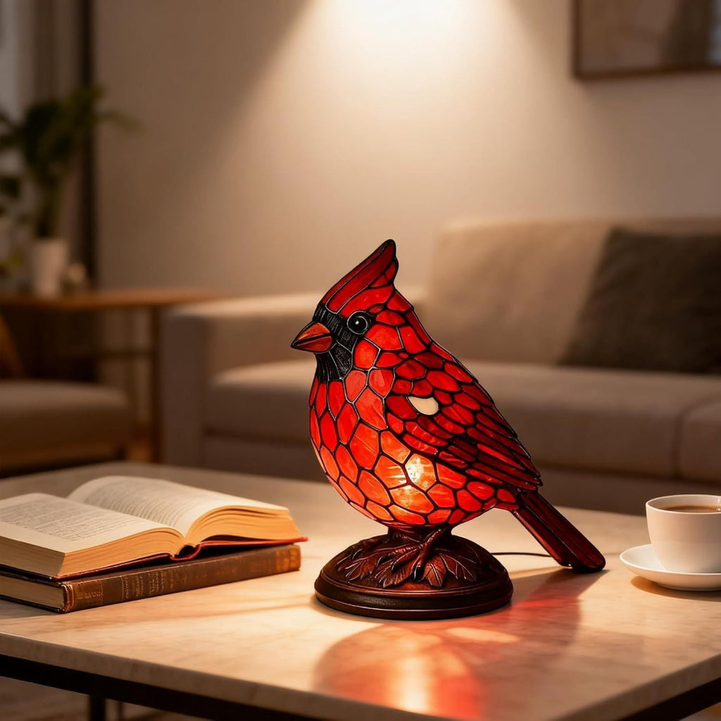 USB Powered Red Bird Night Light - Cozy Ambiance for Home Decor 6