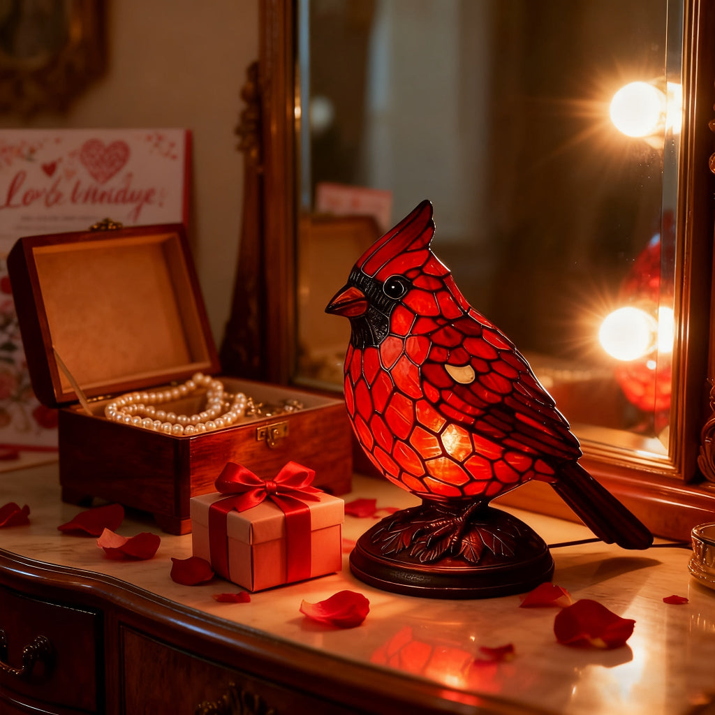 USB Powered Red Bird Night Light - Cozy Ambiance for Home Decor 7