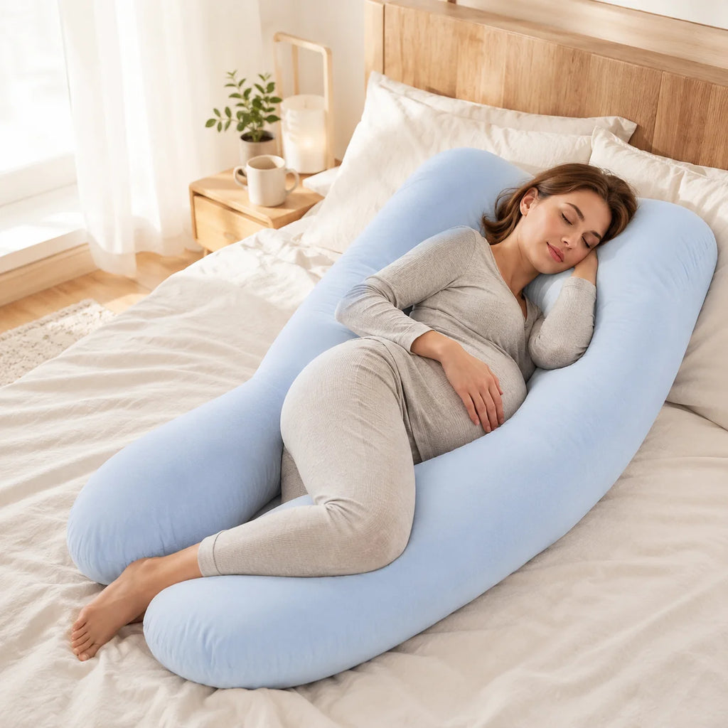 U Shaped Pregnancy Pillow - Ergonomic Support for Back & Bump Comfort 1
