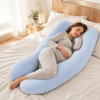 U Shaped Pregnancy Pillow - Ergonomic Support for Back & Bump Comfort 1