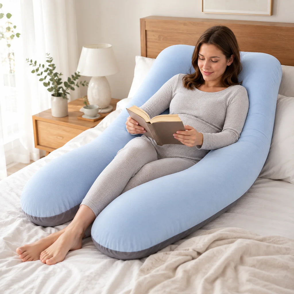 U Shaped Pregnancy Pillow - Ergonomic Support for Back & Bump Comfort 2