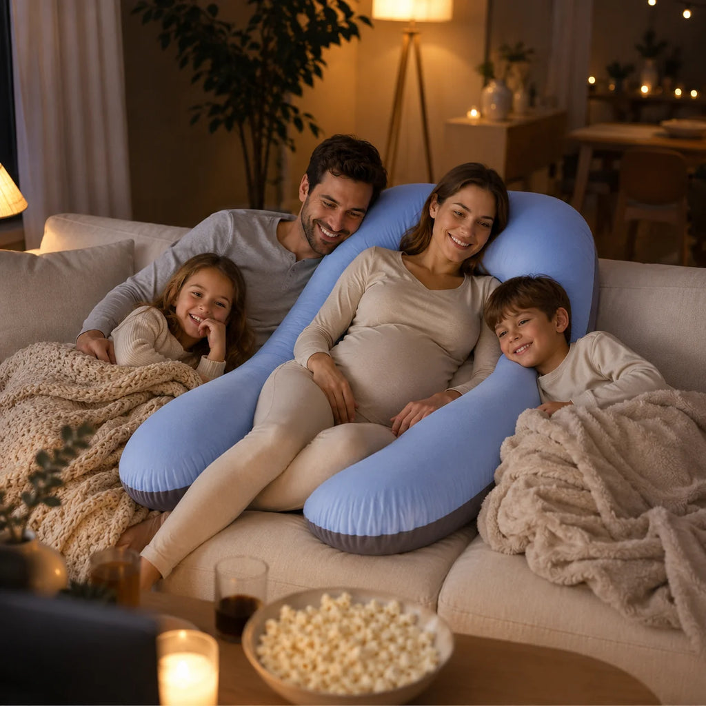 U Shaped Pregnancy Pillow - Ergonomic Support for Back & Bump Comfort 3