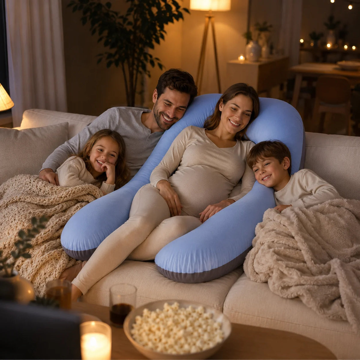 U Shaped Pregnancy Pillow - Ergonomic Support for Back & Bump Comfort 3