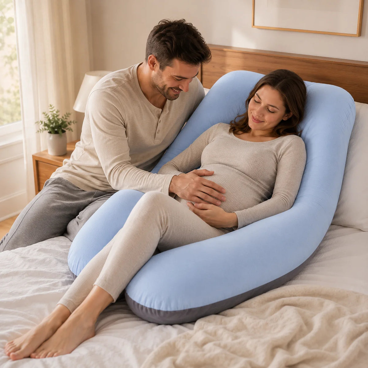 U Shaped Pregnancy Pillow - Ergonomic Support for Back & Bump Comfort 6
