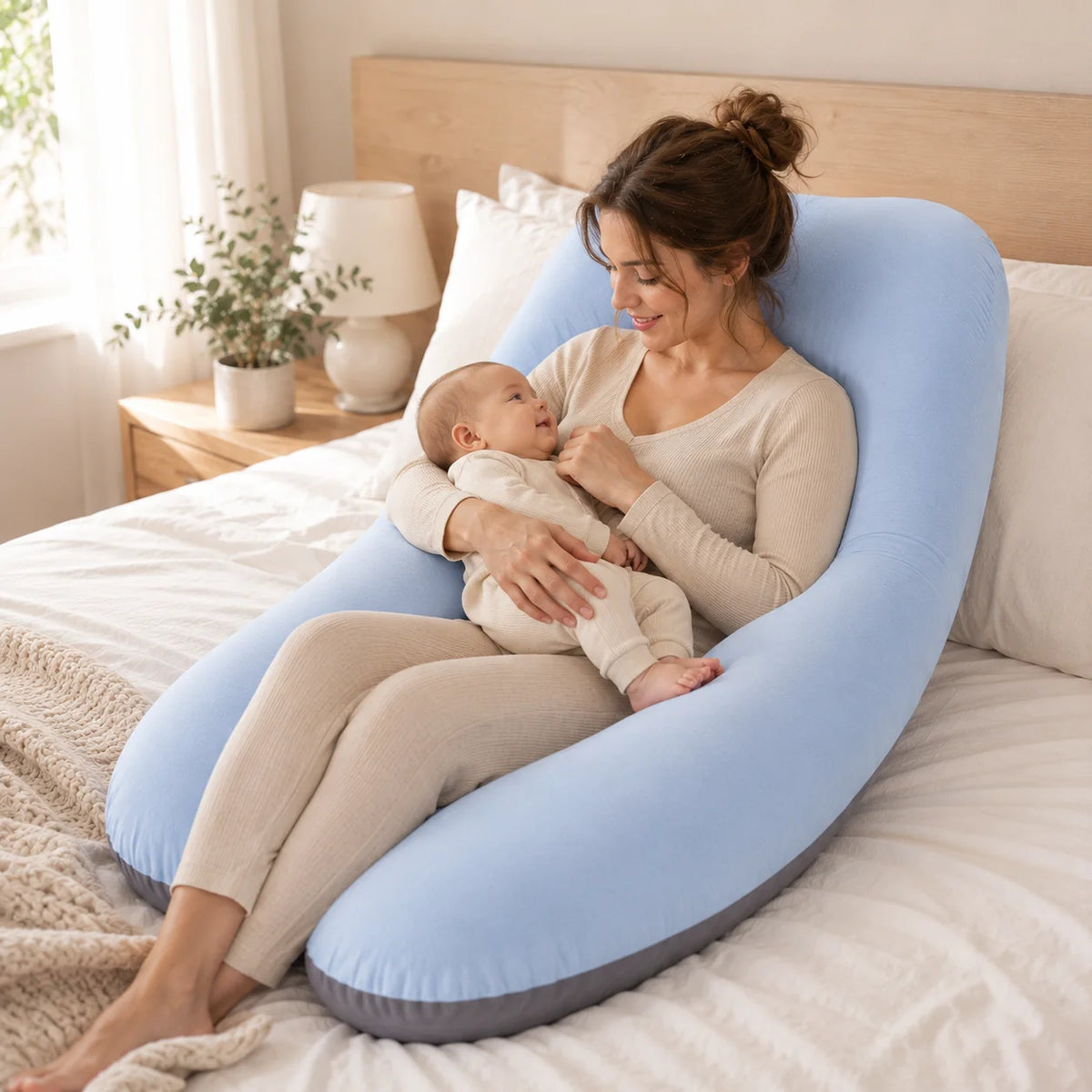 U Shaped Pregnancy Pillow - Ergonomic Support for Back & Bump Comfort 7