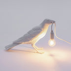Unique Table Lamp in Black or White Resin – Decorative Bird Design for Cozy Illumination 5