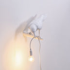 Unique Table Lamp in Black or White Resin – Decorative Bird Design for Cozy Illumination 8