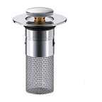 Universal Bathroom Sink Drain Stopper with Odor Block and Fast-Flow Drainage – Stainless Steel Mesh and Silicone Seal 6
