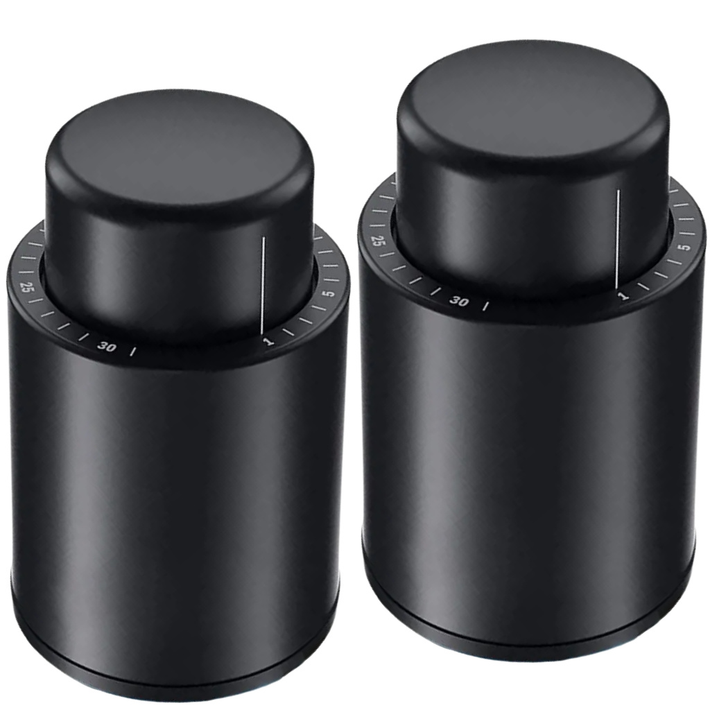 Vacuum Wine Bottle Stopper - Preserve Freshness with Date Tracker 0