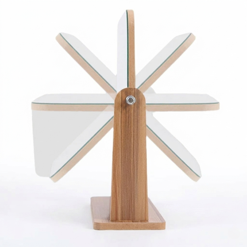 Modern table with star-shaped design on a white background