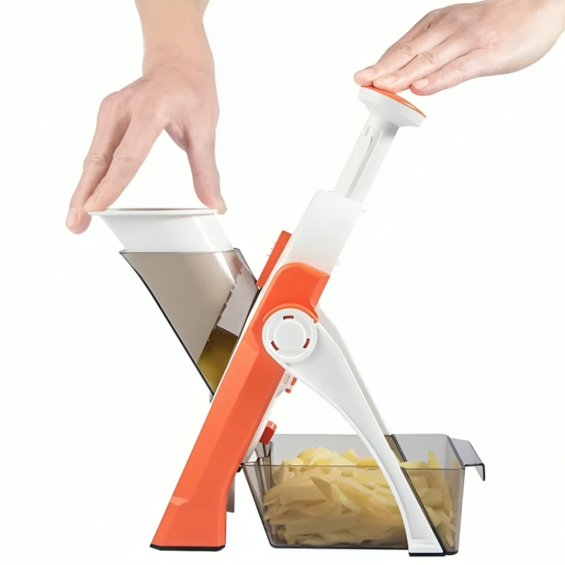 Vegetable Slicer Hand Press with Sticks Slices and Cubes Cutting Functions 4