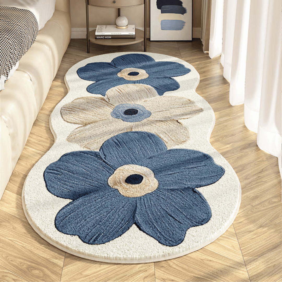 Velvet Bloom Area Rug - Ultra-Soft Microfiber with Non-Slip Backing 3