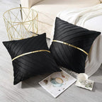 Velvet Cushion Cover - Soft Gold Sequin Design for Chic Home Decor 0