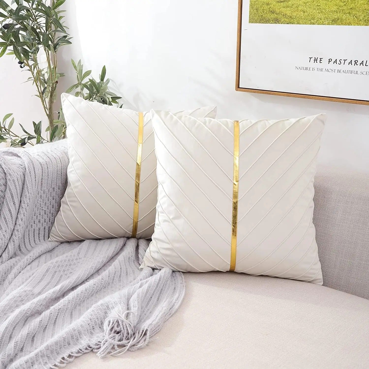 Velvet Cushion Cover - Soft Gold Sequin Design for Chic Home Decor 8