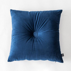 Velvet Cushion Pillow - Soft Velvet with Button Center in Pastel Tones 0