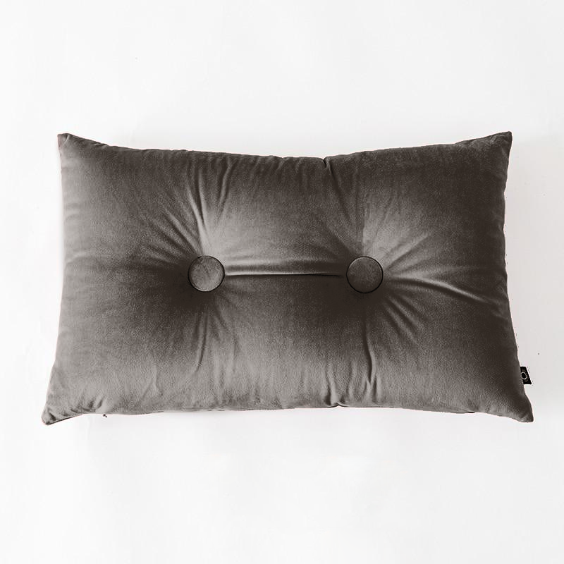 Velvet Cushion Pillow - Soft Velvet with Button Center in Pastel Tones 15